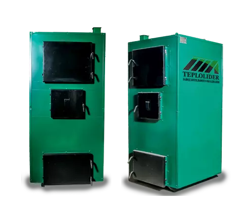 Твердопаливний котел тривалого горіння 80 кВт «Лідер»